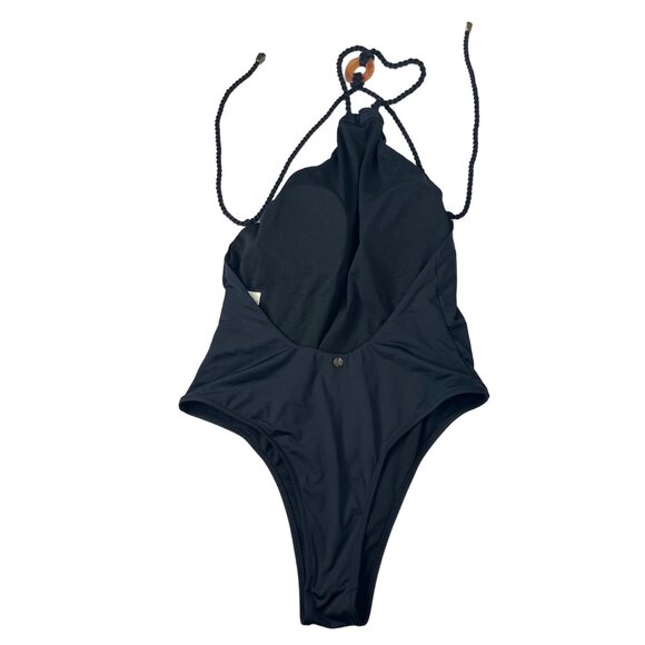 DRIPT One Piece Swimsuit Womens Black Tie Back Halter Neck Size GG / 12 - Picture 10 of 12